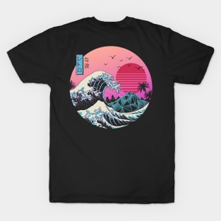 The Great Retro Wave Front and Back Print T-Shirt